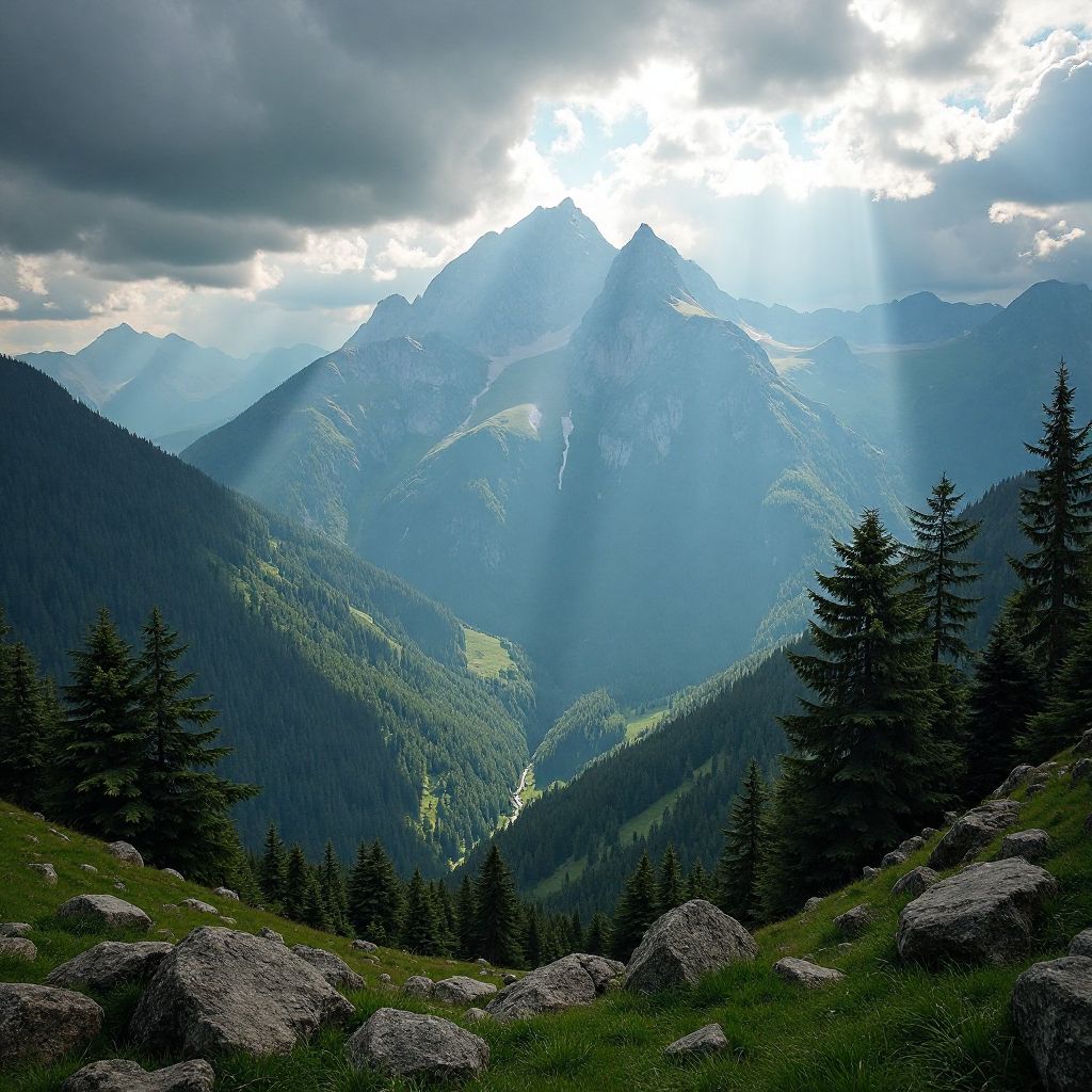 Peisaj montan din Carpați